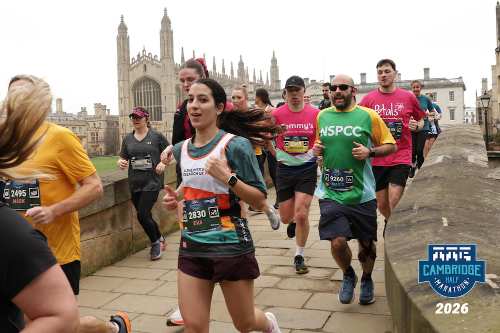 Evangelia Deliporanidou running the Cambridge Half Marathon
